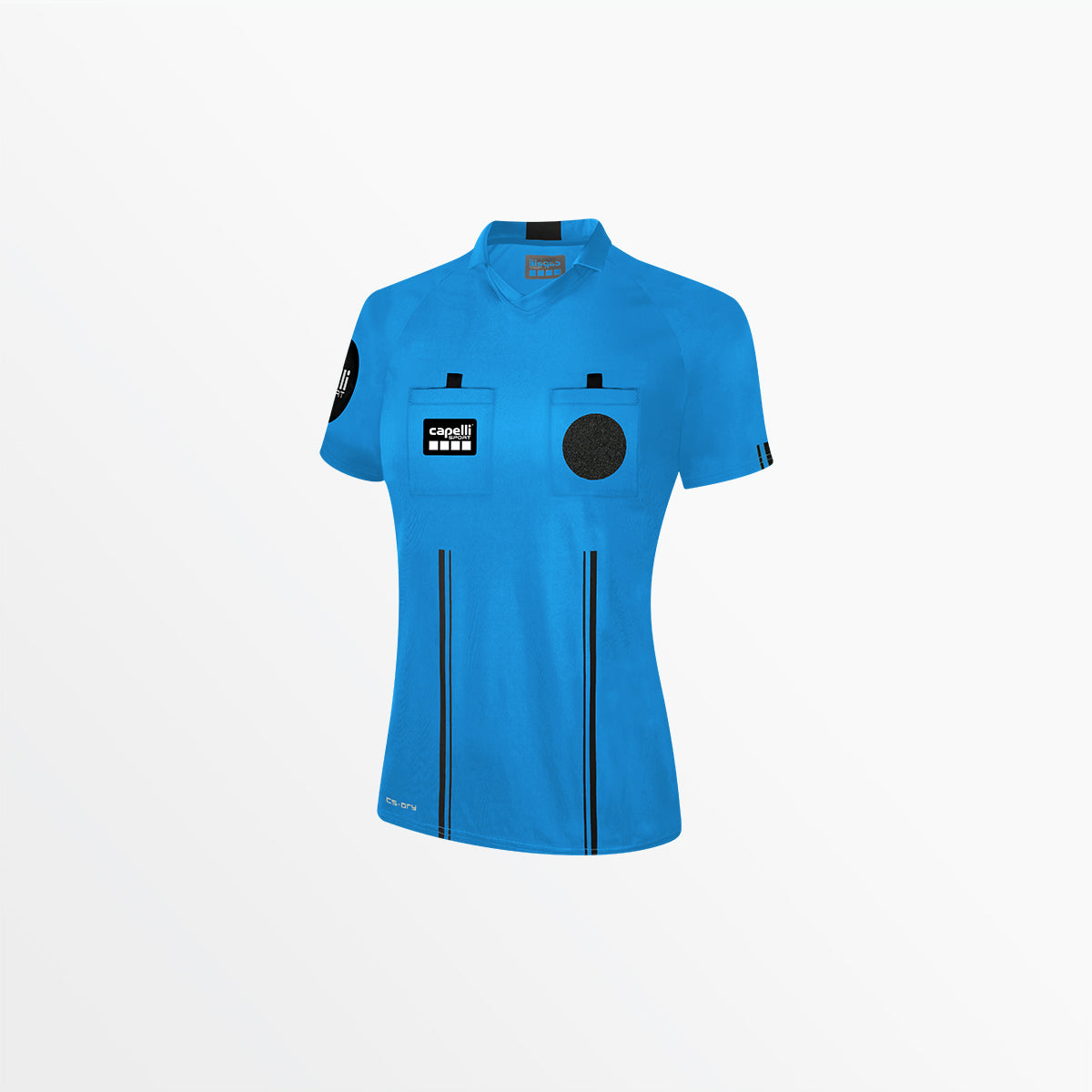 Women's Official Referee V-Neck Short Sleeve Jersey - Comfortable Sports Shirt for Soccer, Basketball & Volleyball Games