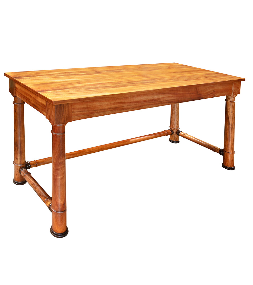 Queen Emma Desk with Drawer - Modern Writing Desk for Home Office, Study & Workspace - Solid Wood Computer Desk with Storage Drawer & Shelf