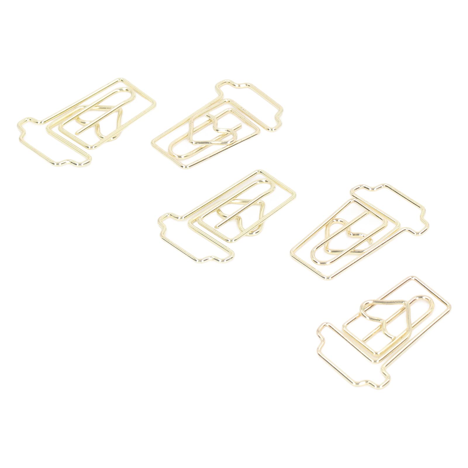100pcs Anti-Corrosion Electroplated Coffee Cup Paper Clips - Rustproof Office & Home File Organizer for Documents, Photos, Recipes - Perfect for School, Office, Kitchen & Craft Projects