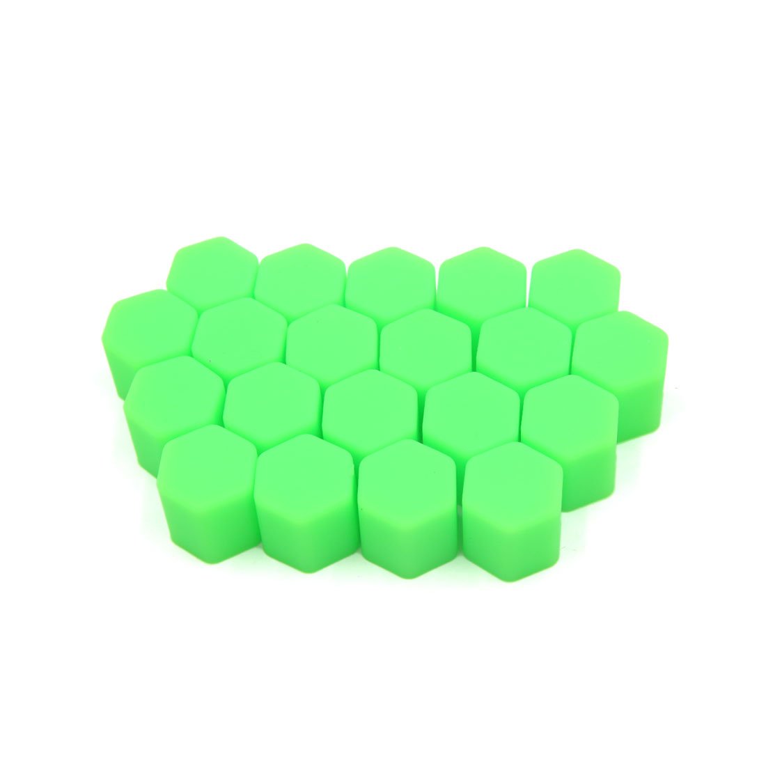 uxcell 20 Pcs Green 17mm Hex Bolt Covers for Car Wheel Tires - Durable Screw Protector Caps for Automotive Protection & Customization