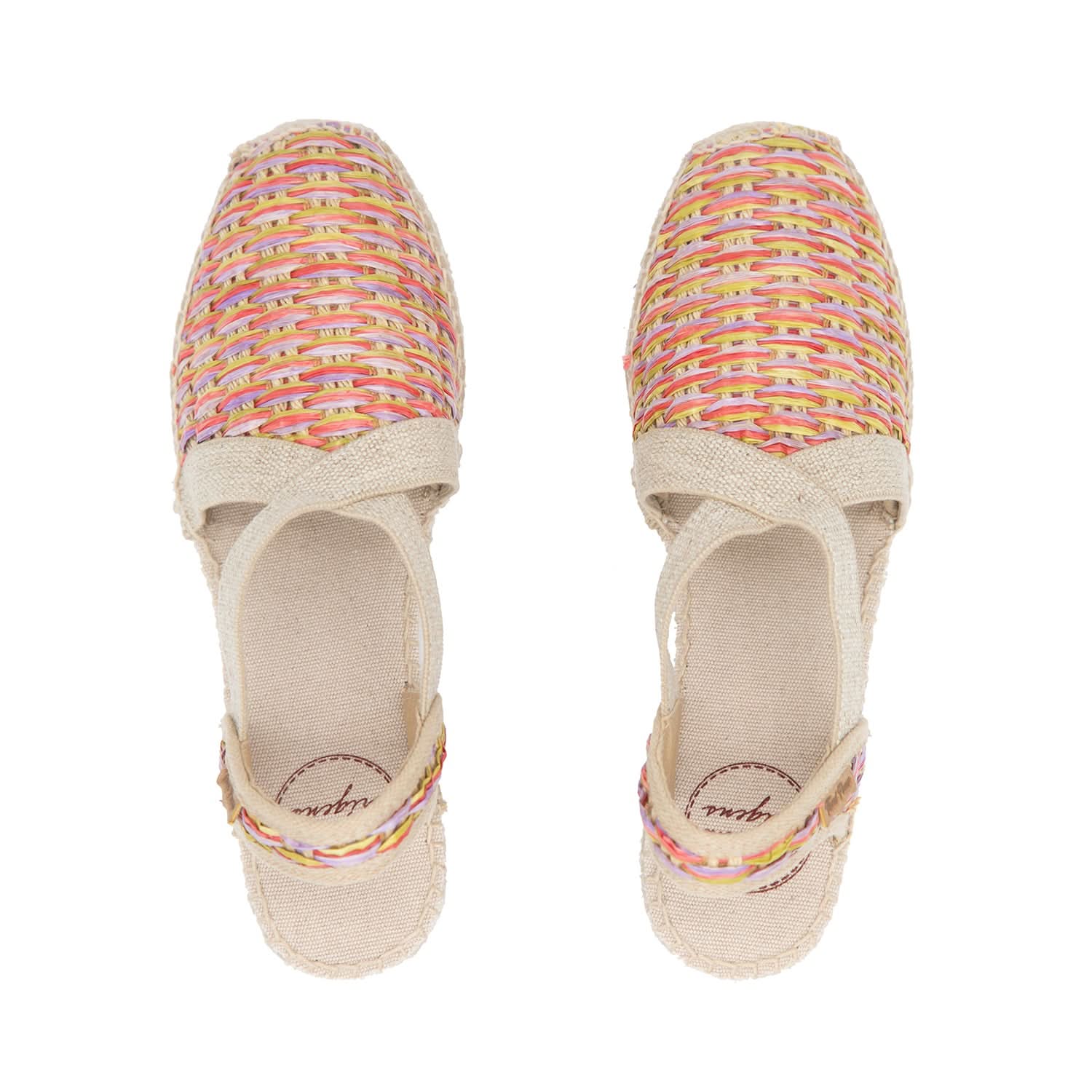 Women's Vegan Multicolored Raffia Wedge Espadrilles - Comfortable Summer Sandals for Beach, Vacation & Casual Outings