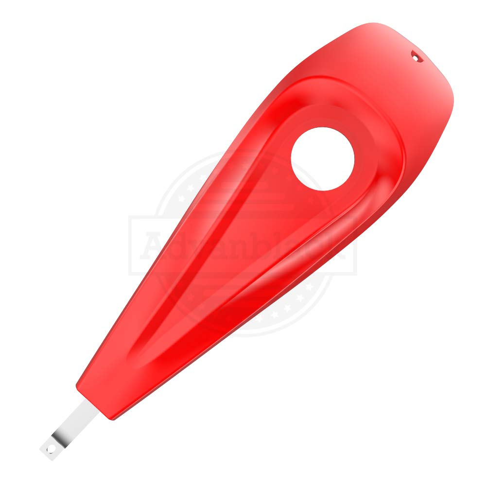2008+ Harley Touring Motorcycle Tank Dash Console - Scarlet Red Chrome Fuel Gas Cap | Perfect for Long Rides & Custom Bike Upgrades
