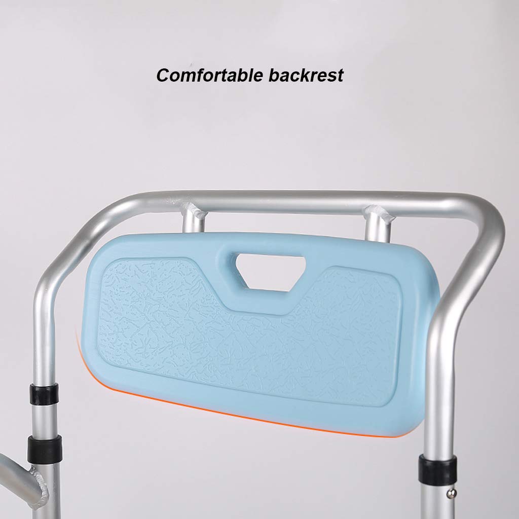 3 in 1 Bariatric Commode Chair with Adjustable Handles - Folding Shower Bench & Toilet Seat for Seniors & Disabled - Splash Guard, Bucket & Lid - Space Saving Design for Bathroom Safety & Elderly Care