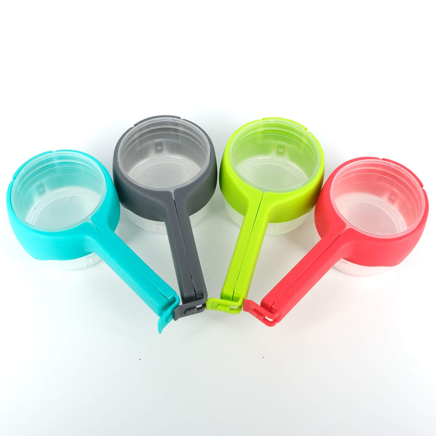 Mayata 4-Piece Set of Multifunctional Snack Sealing Clips - Food Storage Bag Clips for Tea, Nuts, Chips & Dry Goods - Moisture-Proof Plastic Bag Sealer for Kitchen & Pantry Organization - Perfect for Home, Office & Travel Use