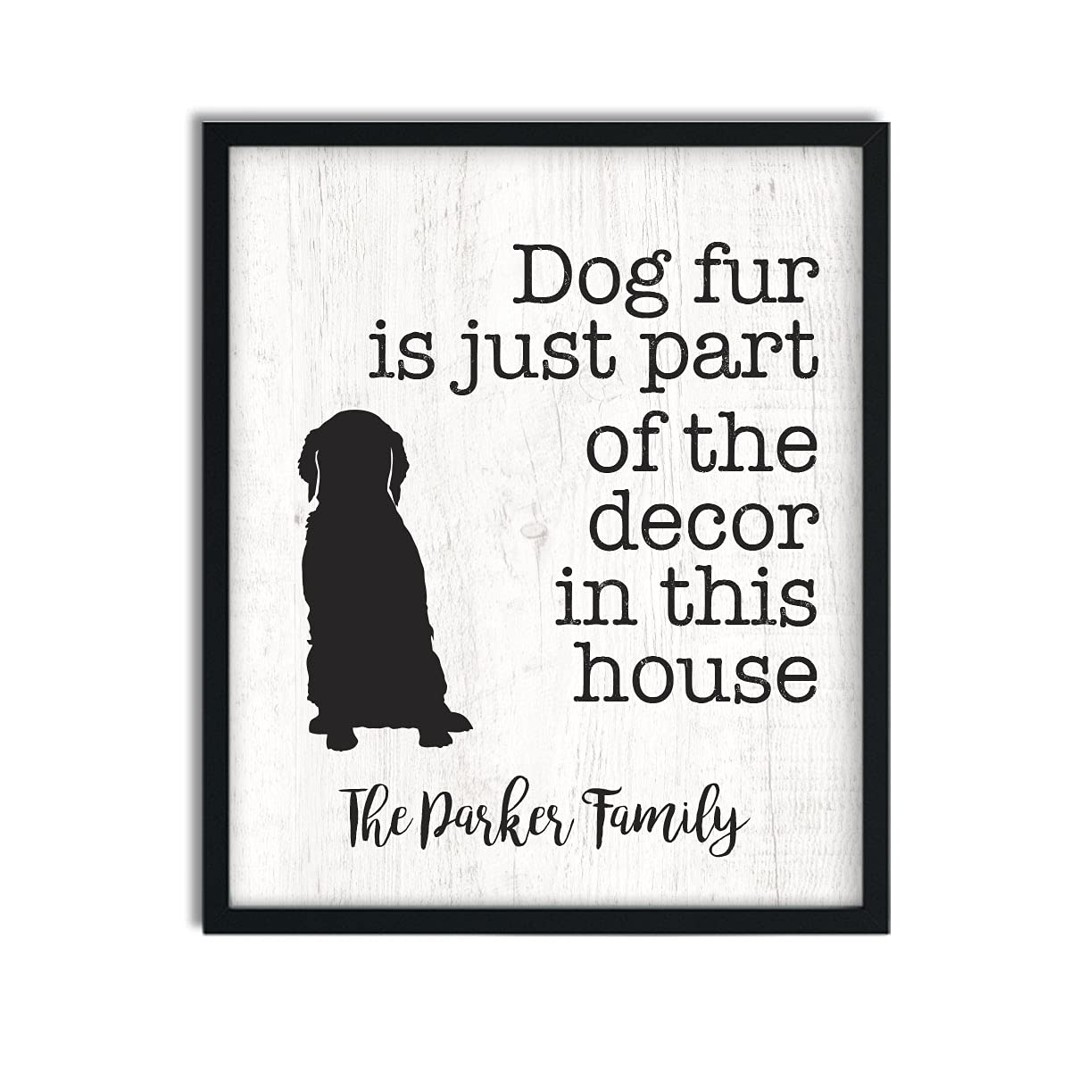 Home is Where the Dog Is - Personalized Dog Art Print | Rustic Farmhouse Wall Decor for Dog Lovers | Unique Housewarming Gift Idea | Perfect for Living Room, Bedroom or Office Decor