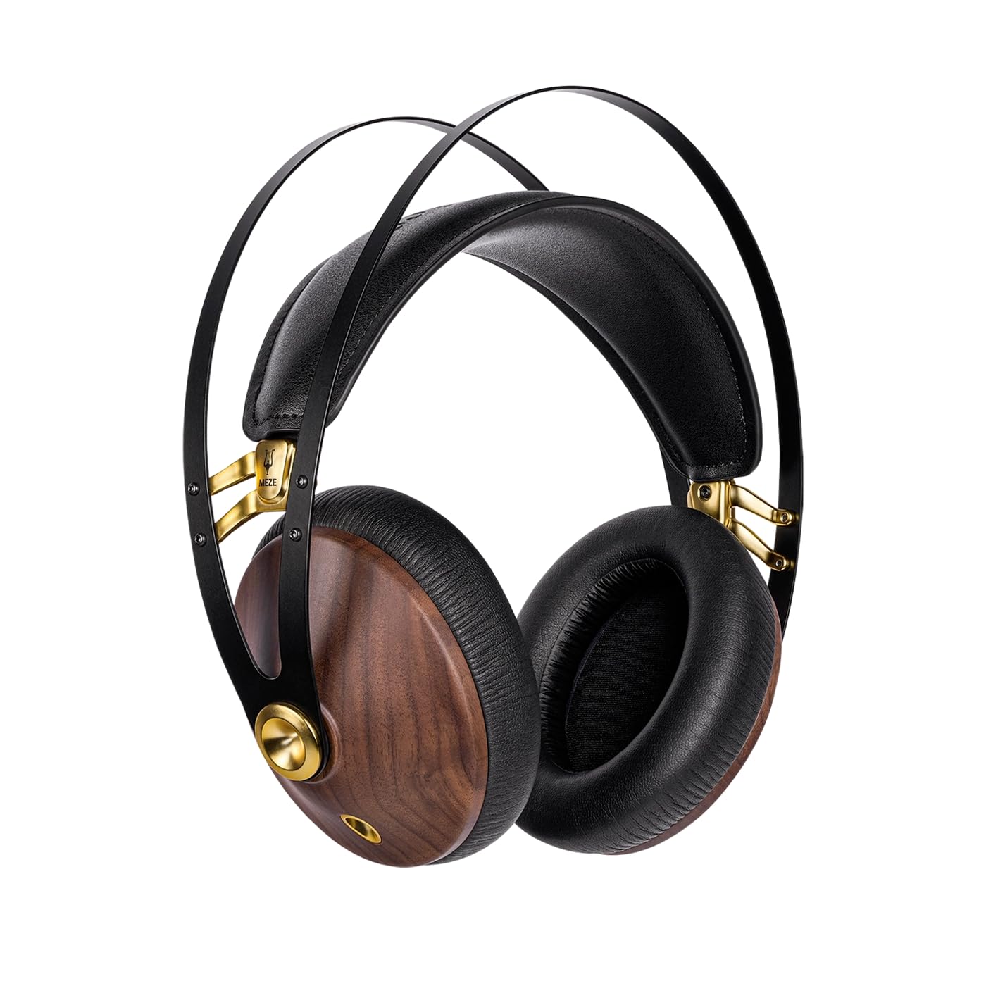 Meze 99 Classics Walnut Gold Over-Ear Headphones (Gold & Black) - Premium Audiophile Headset for Music Lovers, Studio Monitoring & Travel Use