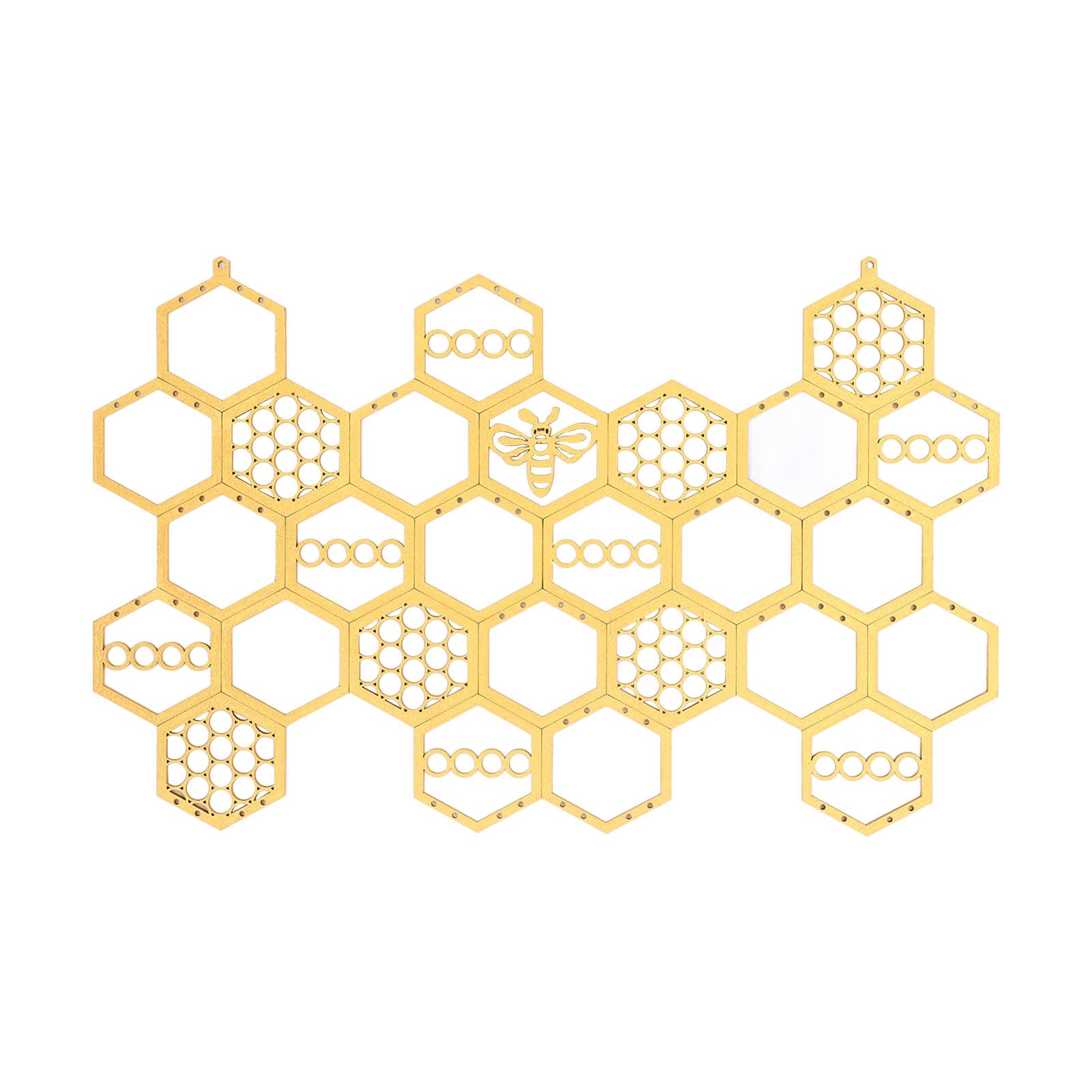 Evonecy Golden Beehive Ear Stud Display Rack - Space Saving Jewelry Organizer with Poplar Wood for Earrings Storage - Perfect Gift for Women & Home Decoration (Bedroom, Dresser, Boutique Display)