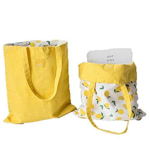 HAYY Canvas Tote Bag - Reversible Double-Sided Design for Shopping, Groceries & Daily Use | Durable Eco-Friendly Storage Bag for Women & Men | Perfect for Work, Travel & Beach Outings