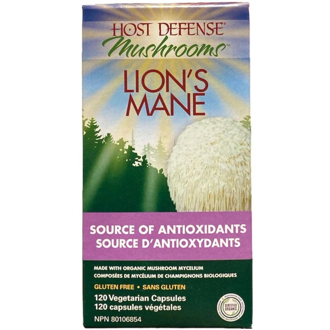 Host Defense Lion's Mane Mushroom Supplement - 120 Vegan Capsules for Brain Health, Memory & Focus - Organic Immune Support for Students, Professionals & Seniors