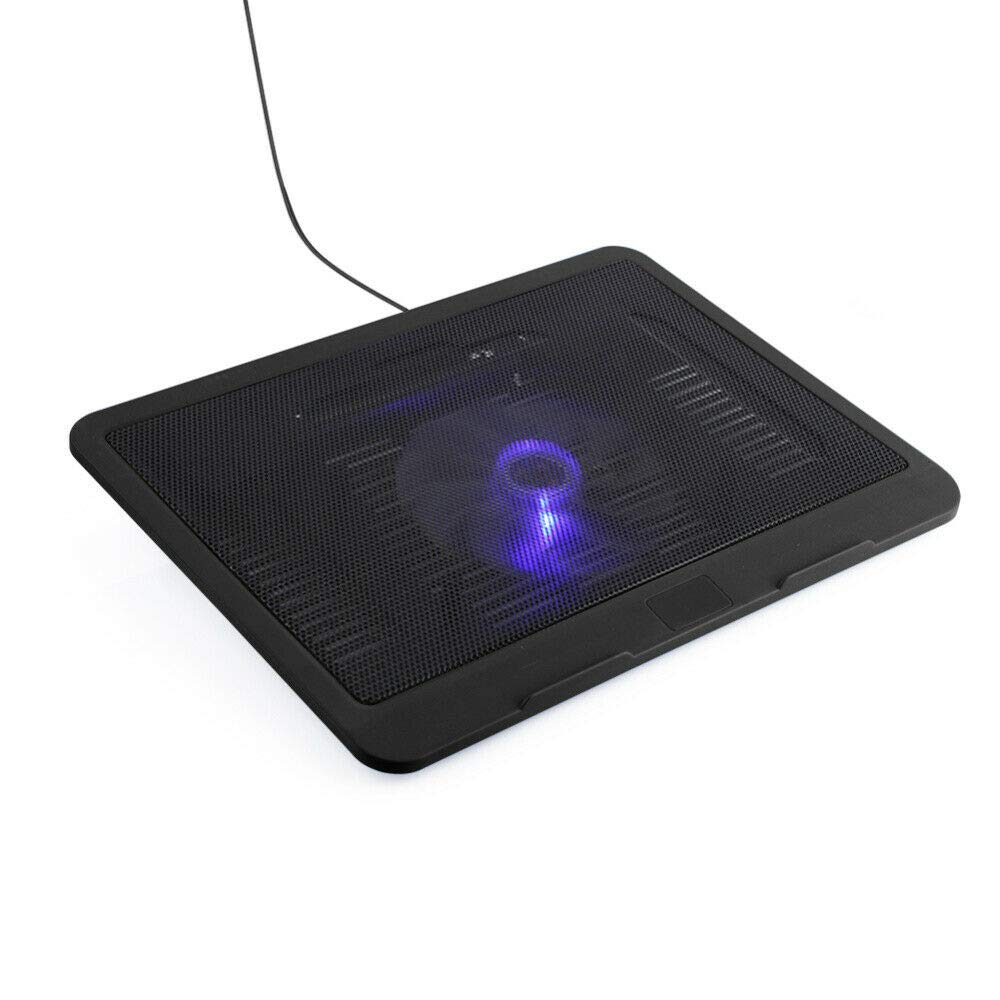 SANNOXY USB Laptop Cooling Pad with Large Quiet Fan - Universal Cooling Stand for MacBook Pro, Dell, HP, Lenovo & All Laptops (Black) - Perfect for Gaming, Office Work & Home Use