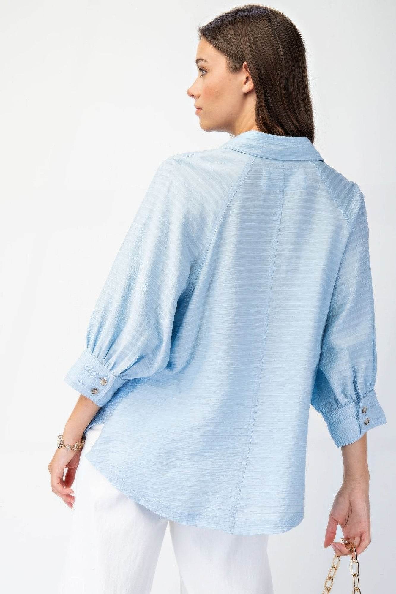 Textured Woven Button Down Shirt for Men & Women - Casual & Office Wear - Perfect for Business, Dates & Everyday Outfits