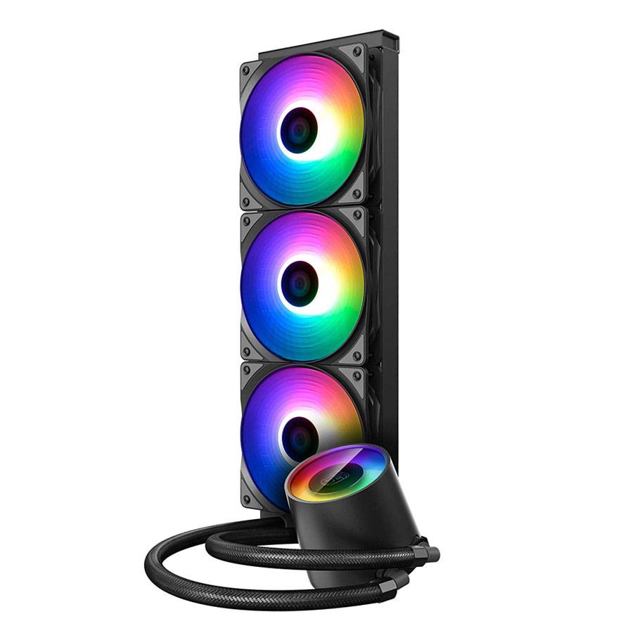 Deepcool Castle 360 RGB V2 AIO Liquid CPU Cooler - 360mm Radiator, RGB Lighting, High-Performance Cooling for Gaming PCs and Workstations - Perfect for Overclocking and Silent Operation