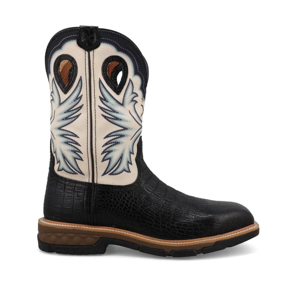 Men's Western Work Boots for Cowboy & Ranch Work - Durable Leather Steel Toe Boots for Outdoor, Construction & Heavy Duty Use