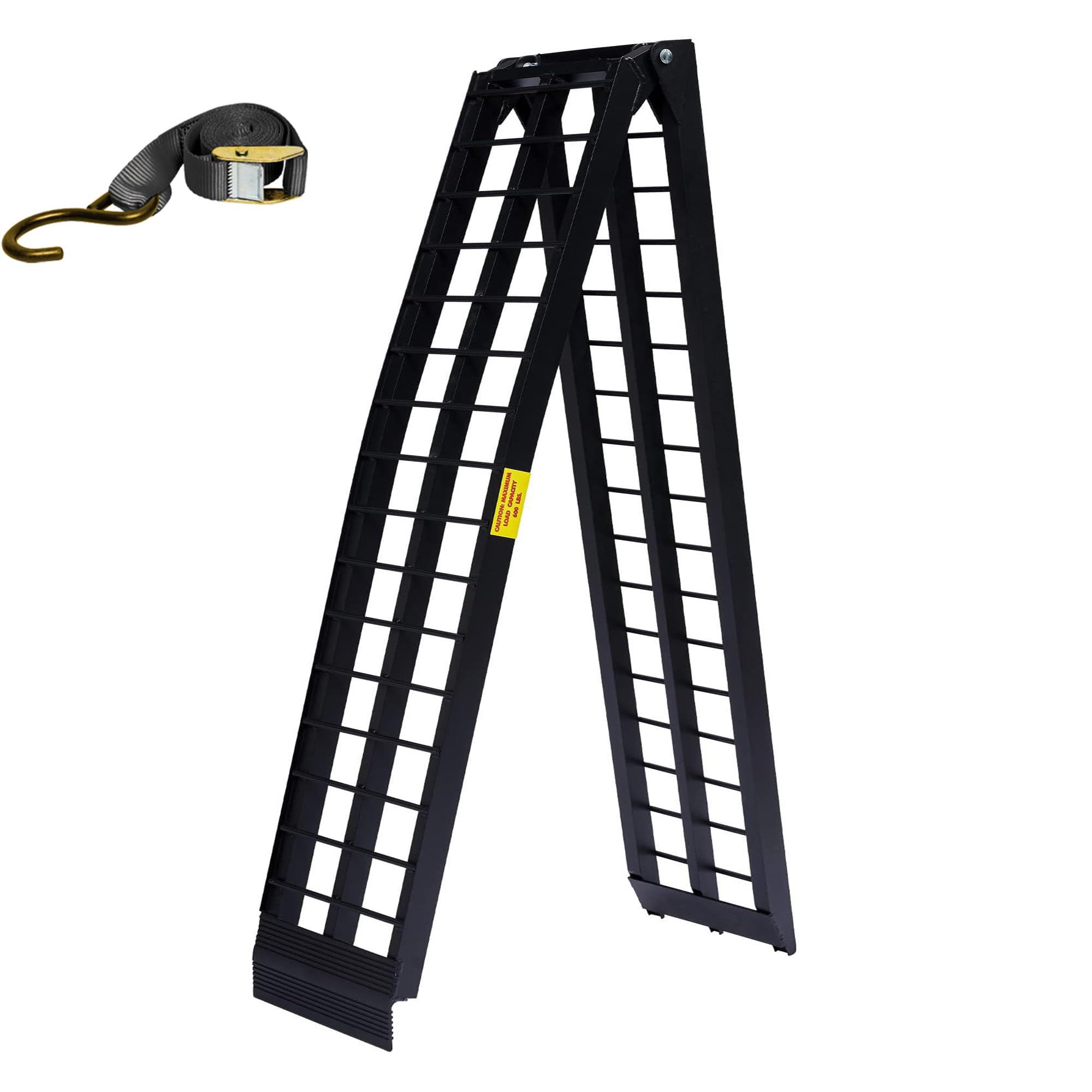 LEMNISCATE 10FT Aluminum Folding Motorcycle Ramps for Pickup Trucks - Heavy Duty 600 lbs Capacity Dirt Bike Ramp for ATV, Lawn Mower, Golf Cart Loading (120