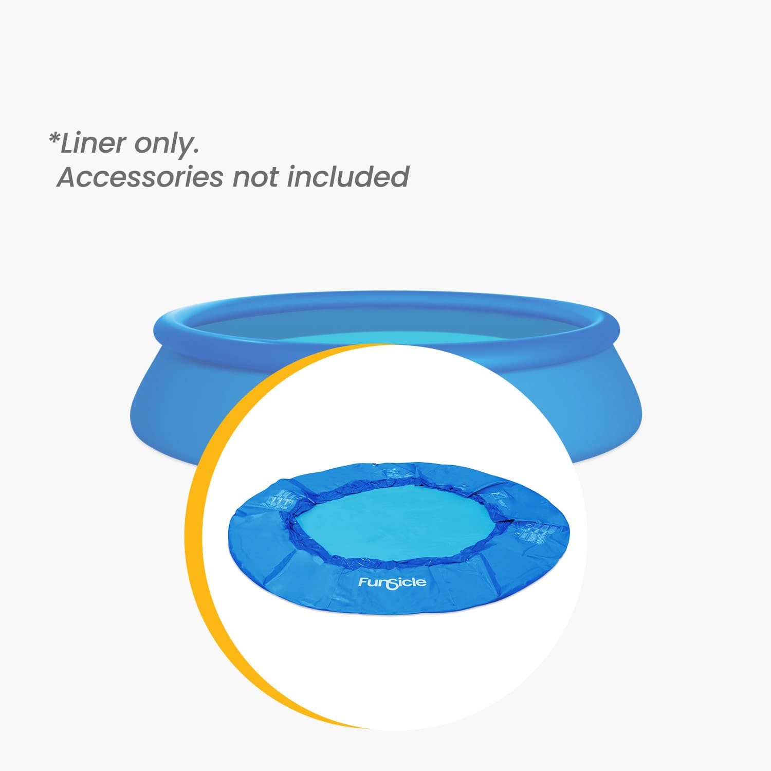Funsicle 15 ft QuickSet Above Ground Pool Liner - Durable & Easy Installation for Backyard Swimming Pools, Perfect for Summer Family Fun