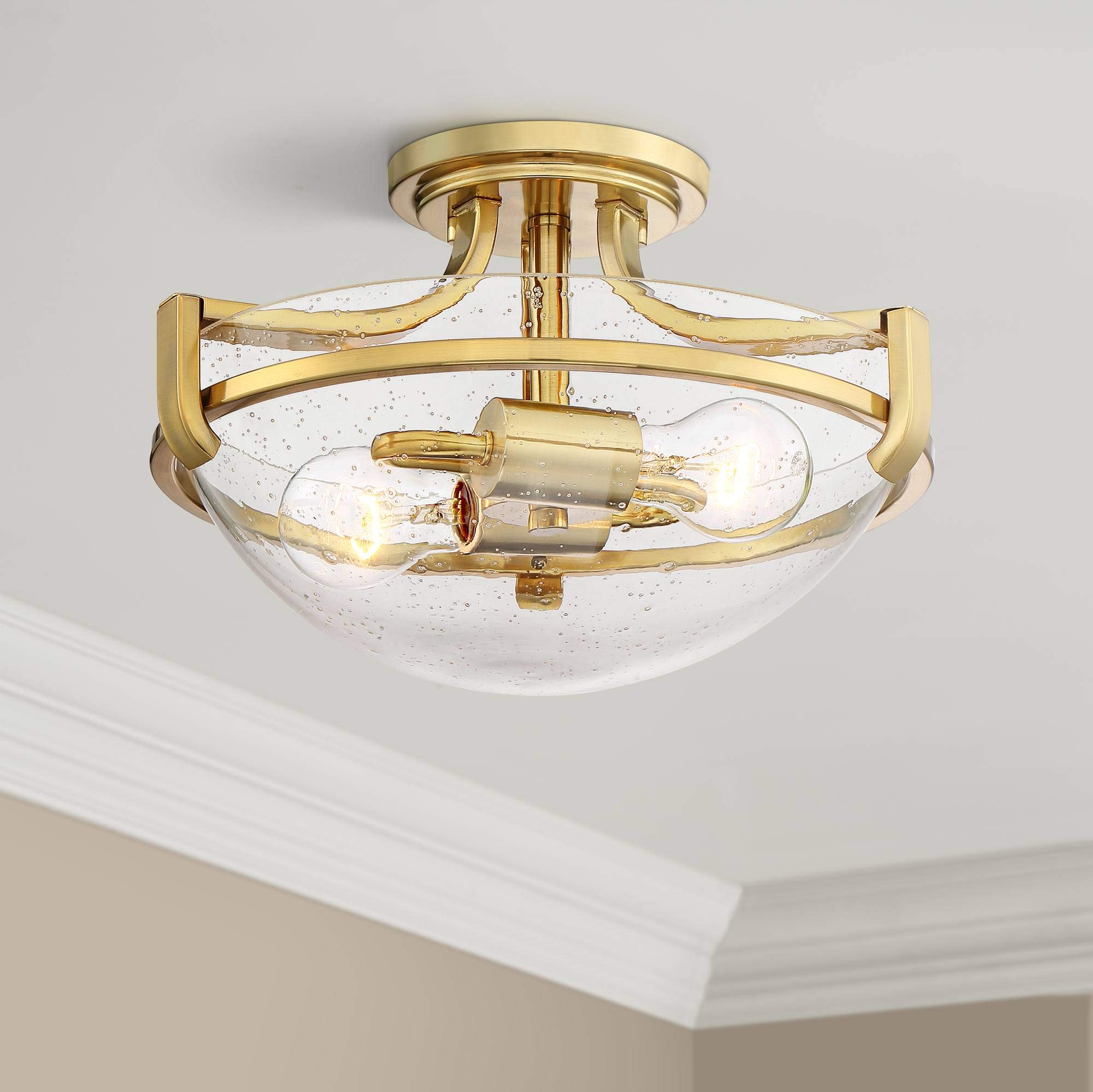 Regency Hill Modern Semi-Flush Mount Ceiling Light Fixture - 13