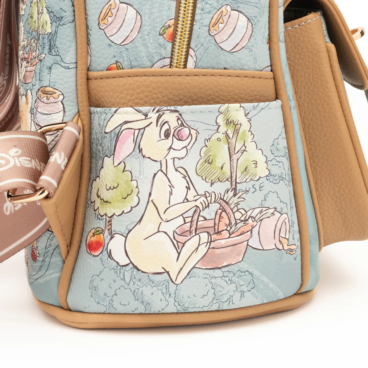Eeyore and Friends Vegan Leather Mini Backpack for Women - Cute Disney Winnie The Pooh Character Small Crossbody Purse - Perfect for Theme Parks, Travel, and Everyday Use