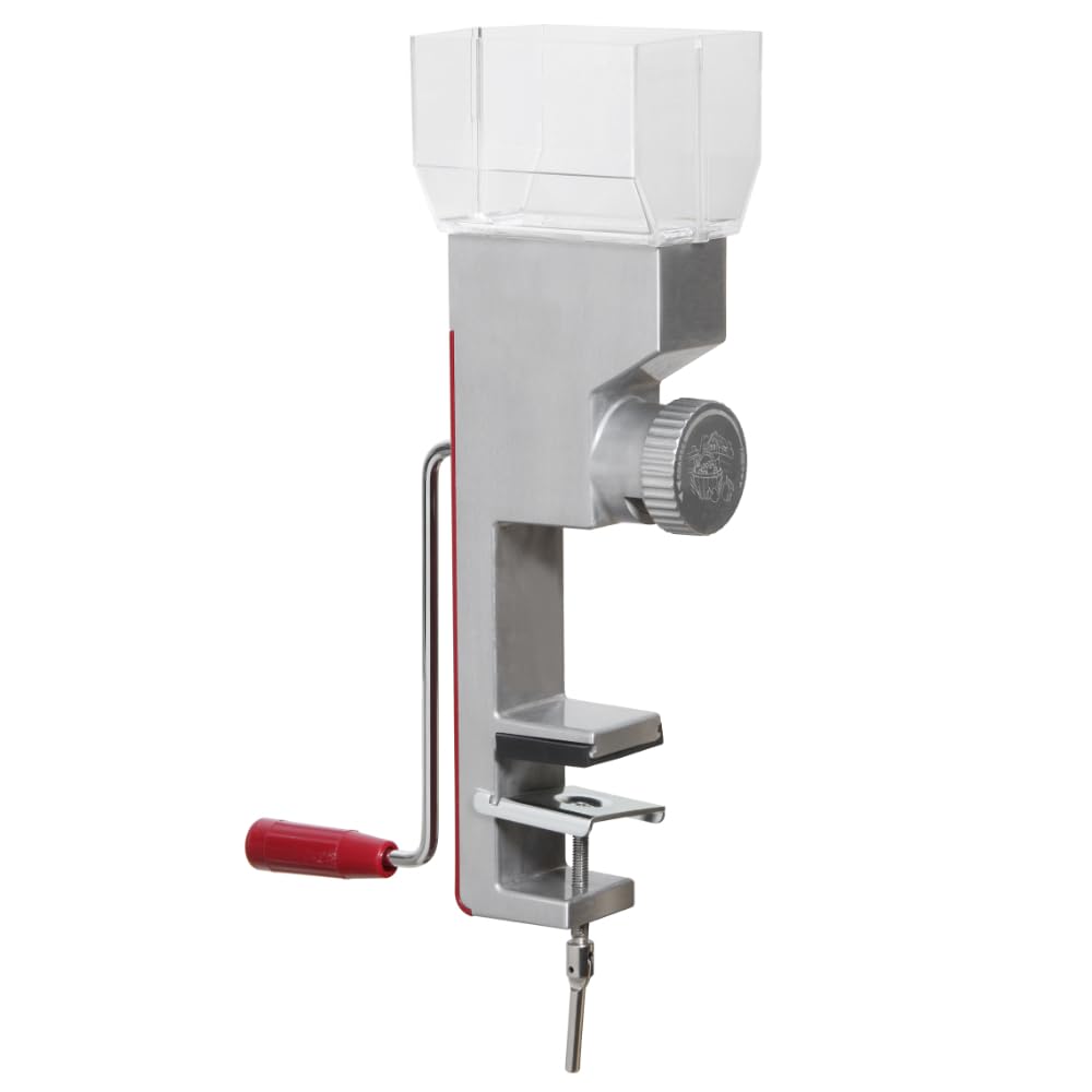 Premium Stainless Steel Grain Mill for Wheat Flour Grinding - Heavy Duty Metal Burr Grinder for Home Baking | Perfect for Bread, Pastry & Healthy Whole Grain Cooking