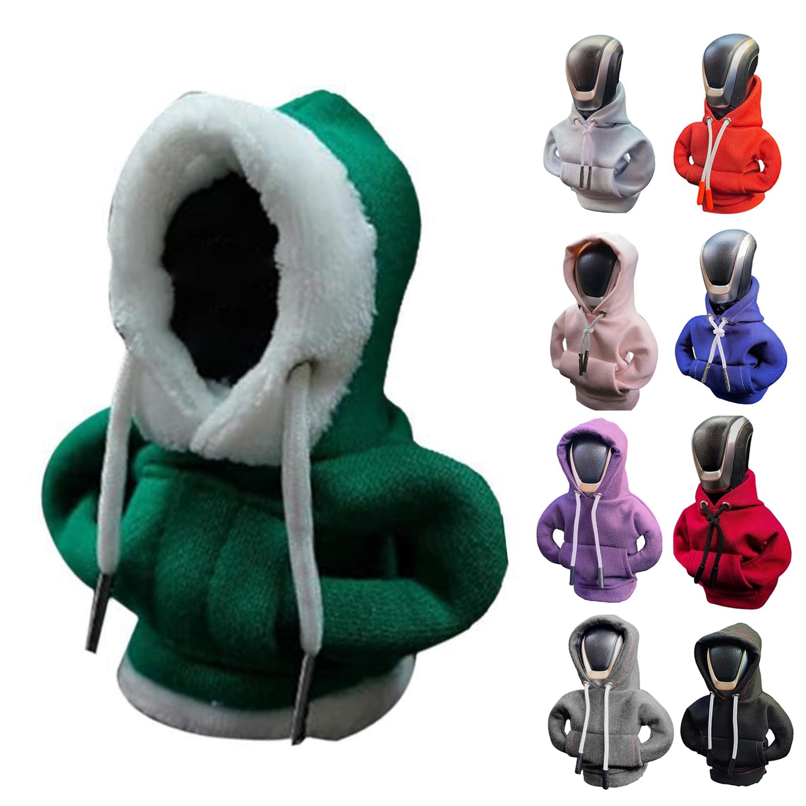 Universal Car Gear Shift Hoodie Cover - Soft & Durable Gear Shifter Protector for Cars, Trucks & SUVs | Perfect Automotive Interior Accessory & Gift for Christmas (Green) | Ideal for Road Trips, Daily Commutes & Car Enthusiasts
