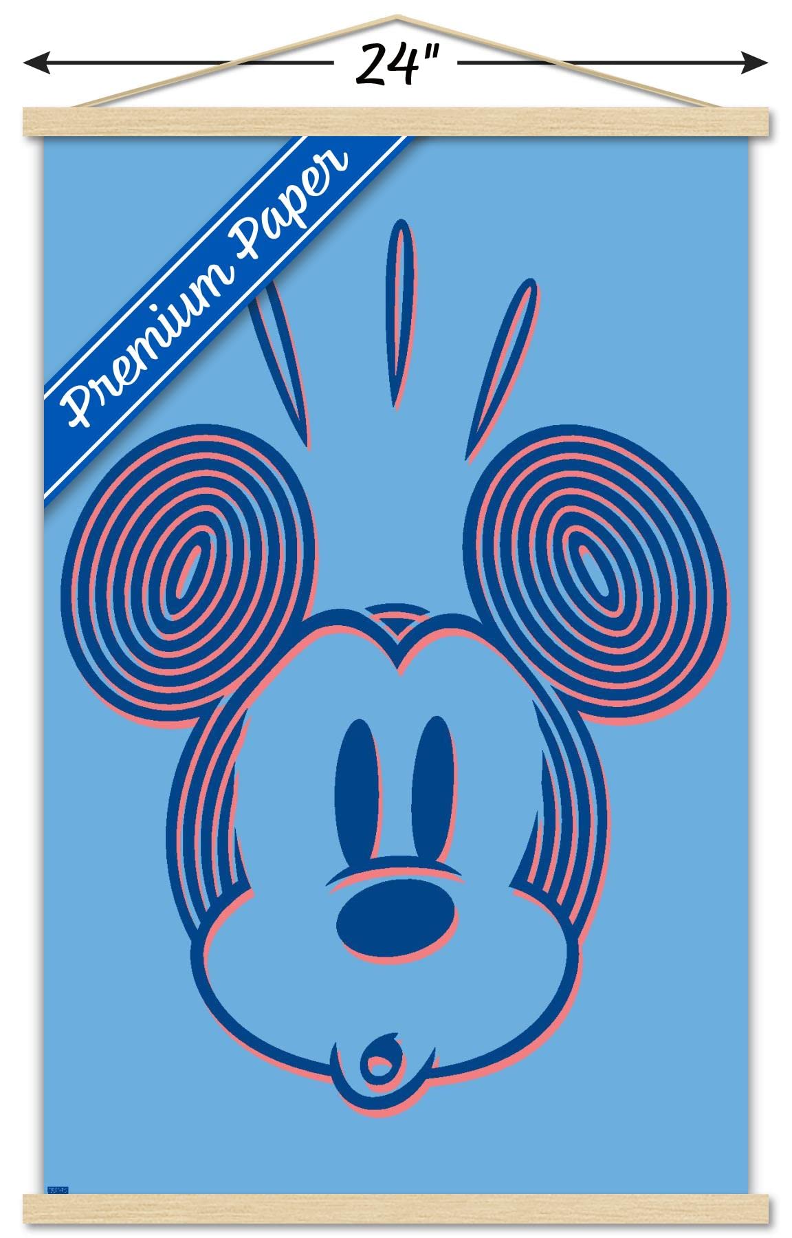 Disney Mickey Mouse Wall Poster with Magnetic Frame - Trendy Home Decor for Living Room, Bedroom & Office