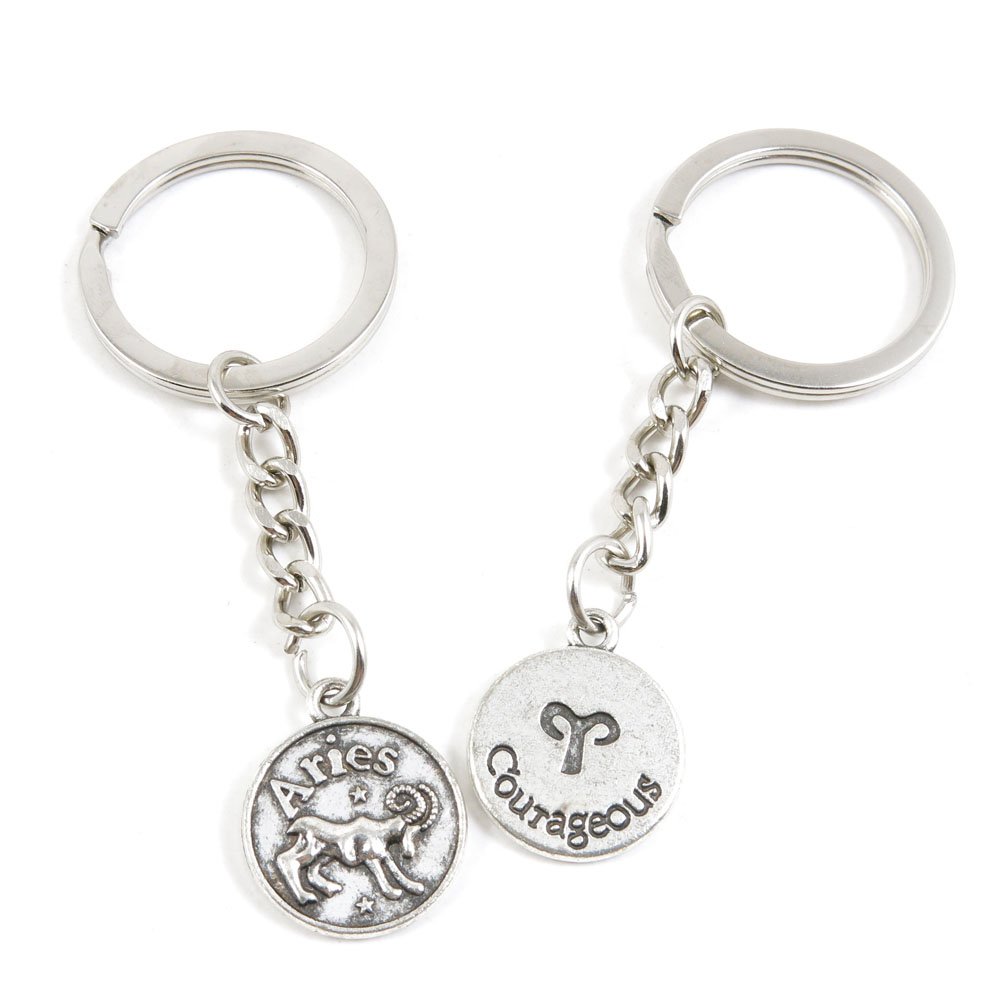 Wholesale Bulk Aries Zodiac Fashion Jewelry Keychain - Key Ring, Car Key Tag, Door Key Holder for Women & Men - Perfect for Gifts, Party Favors, and Personal Accessories
