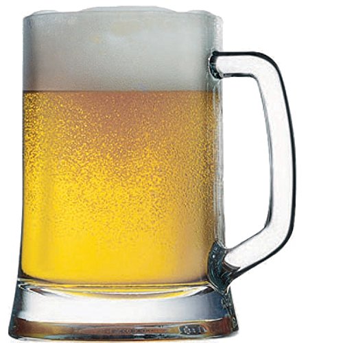 Pasabahce Large Beer Mugs Set of 2 - 22oz Clear Glass Party Cups for Beer, Cocktails & Iced Drinks - Perfect for Home Bars, BBQs & Outdoor Gatherings