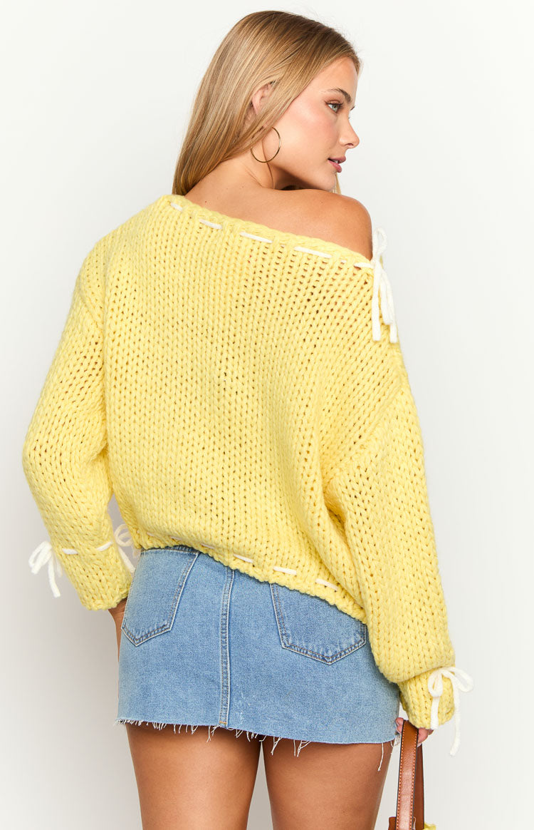 Bea Yellow Sweater for Women - Soft & Cozy Knit Pullover - Perfect for Fall & Winter Outfits | Casual Wear, Office, Dates & Weekend Getaways