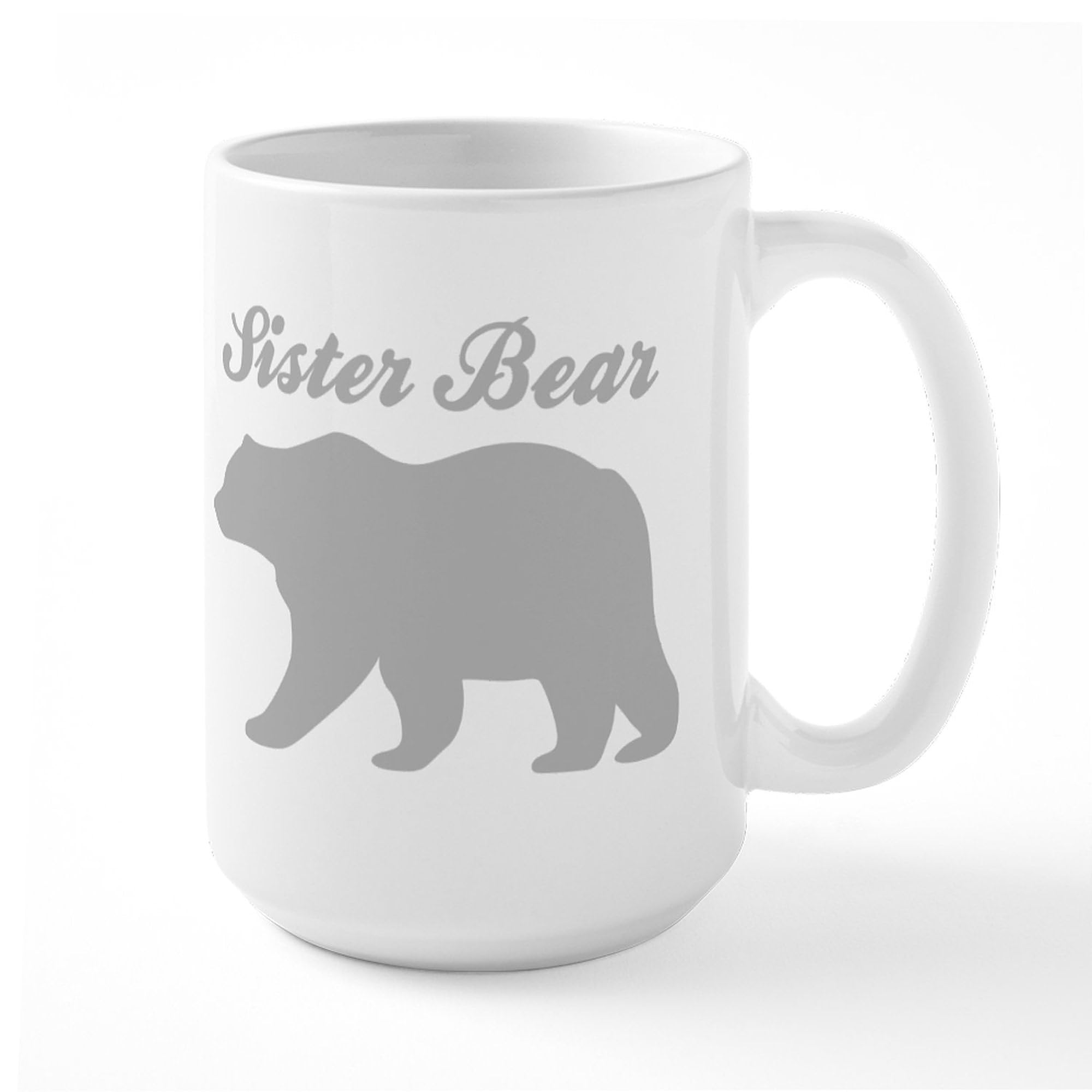 Sister Bear Ceramic Coffee Mug 15 oz (444 ml) - Cute & Durable Gift for Sisters, Besties, or Coffee Lovers - Perfect for Morning Coffee, Tea, or Hot Chocolate at Home or Office