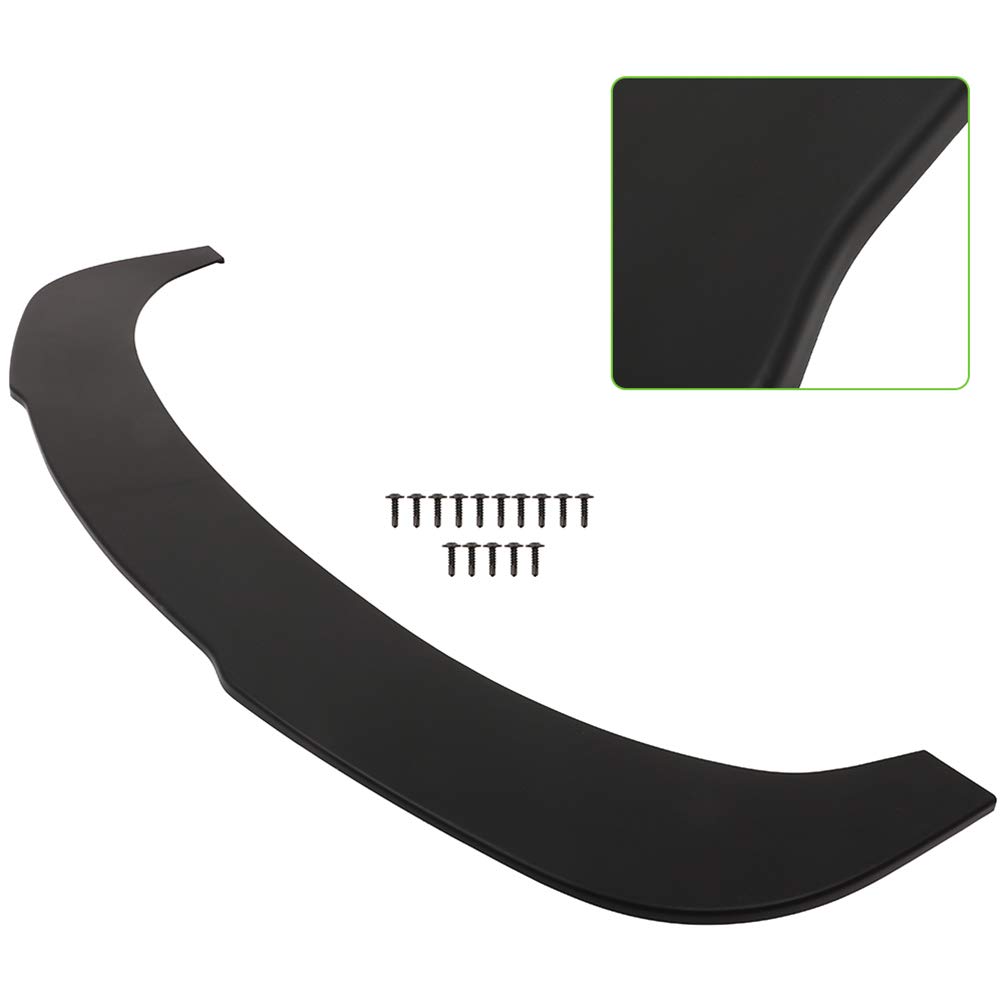 Universal Front Bumper Lip Chin Splitter Spoiler - Matte Black PU Front Lip Body Kit for Most Cars - Enhance Style & Aerodynamics for Sports & Tuner Vehicles