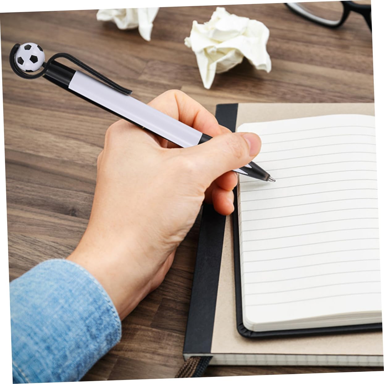 DIYEAH 45-Piece Football-Themed Retractable Ballpoint Pens - Fun Sports-Themed Writing Pens for School, Office & Gifts - Perfect for Football Fans, Students & Sports Decor