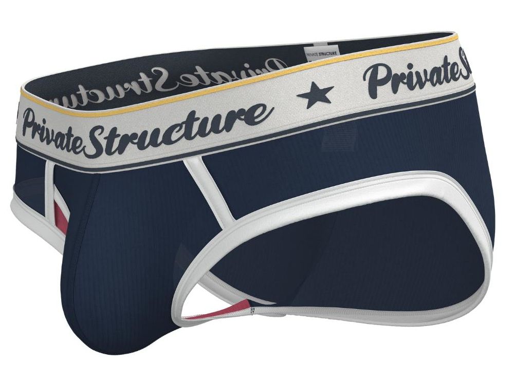 Private Structure Classic Mid Waist Mini Brief - Navy Blue Cotton Underwear for Women | Comfortable Everyday Panties for Work, Sleep & Lounge Wear