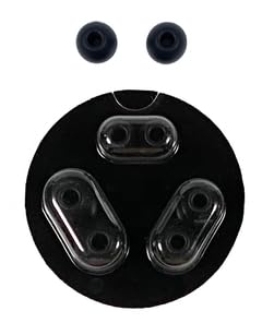 Beats Powerbeats Pro Replacement Earbud Tips - 4 Pairs (Small, Medium, Large, Double Flange) - Noise Isolating Silicone Ear Cushions for Secure Fit - Perfect for Workouts, Running & Wireless Headphone Comfort (Black)