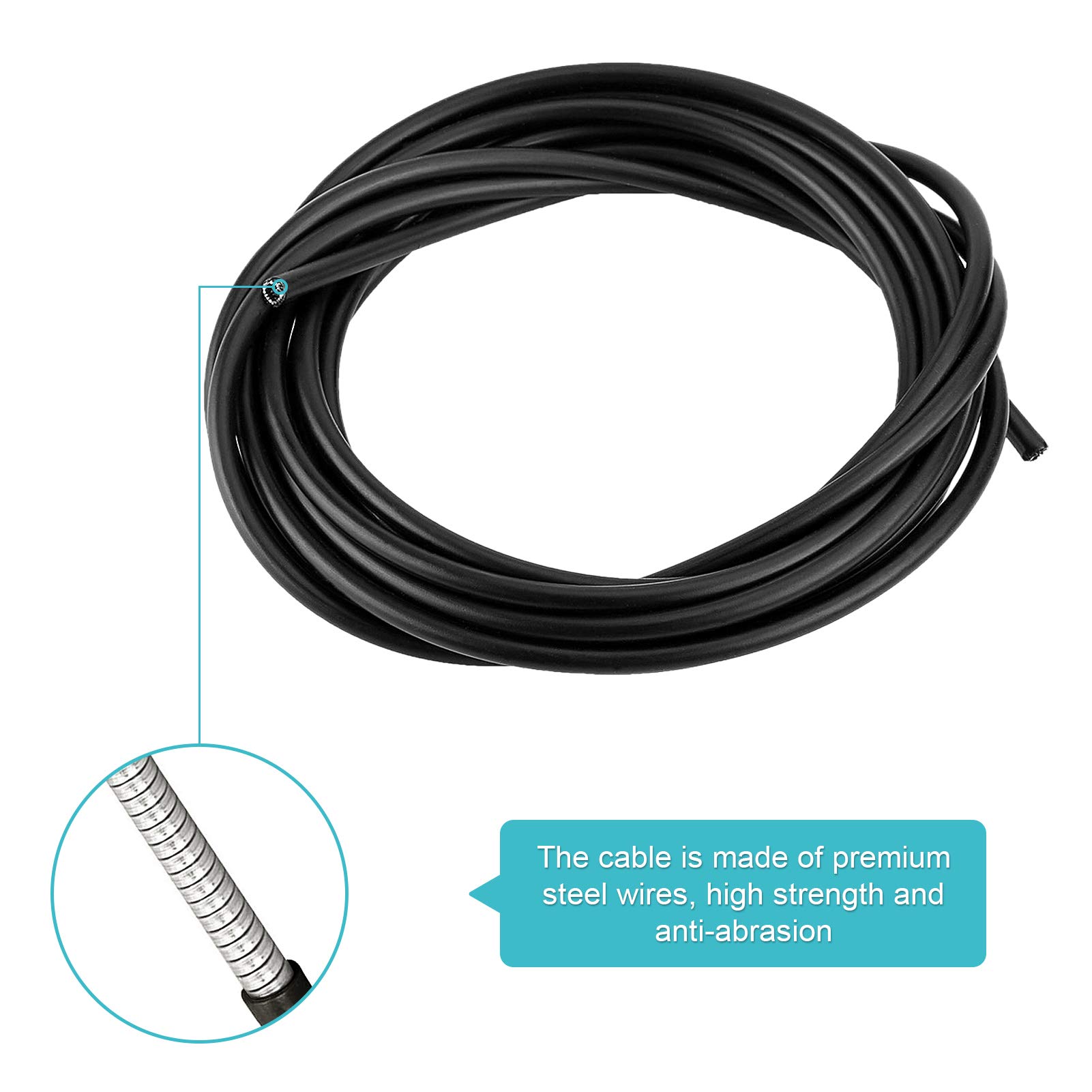 4mm Universal Bike Shifter Cable & Brake Housing - Durable Road & Mountain Bicycle Gear Cable Replacement for Smooth Shifting Performance (Ideal for Cycling, Commuting & Off-Road Adventures)