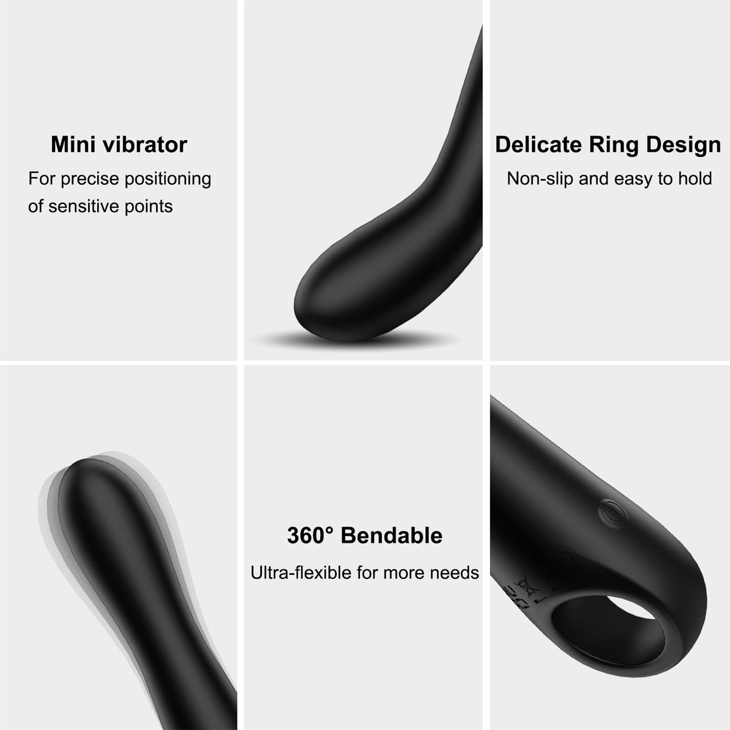 Mini Bullet Vibrators for Women - Powerful G Spot & Clitoral Stimulator with 10 Vibration Modes, Waterproof Adult Sex Toy for Solo Play & Couples Pleasure (Black) - Perfect for Bedroom Fun & Intimate Moments
