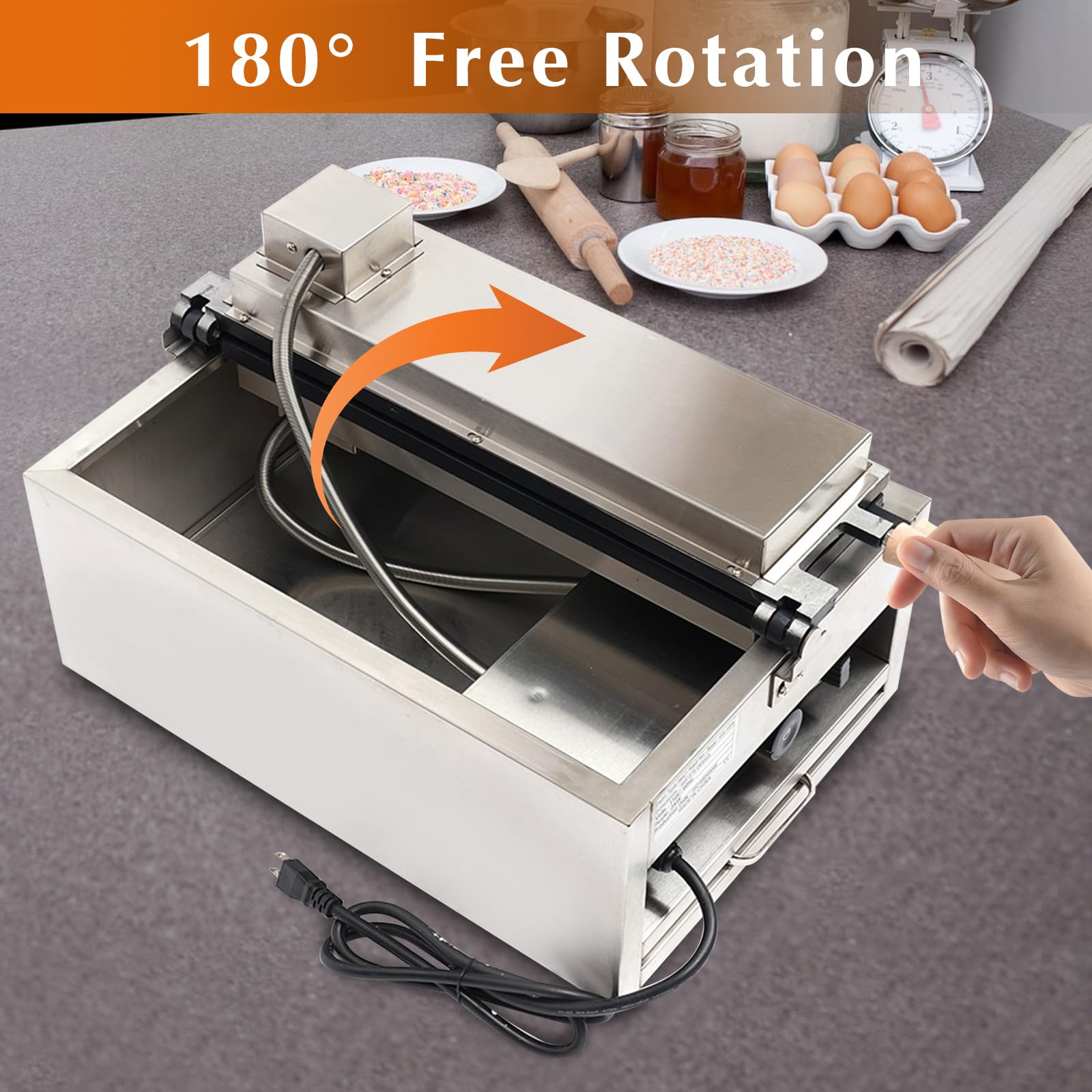 DYRABREST Commercial Electric Taiyaki Fish Waffle Maker Machine - 6 Non-Stick Stainless Steel Plates for Perfect Fish-Shaped Waffles - Ideal for Restaurants, Cafes, Snack Shops & Food Stalls - Make Delicious Street Food & Desserts at Home or Business