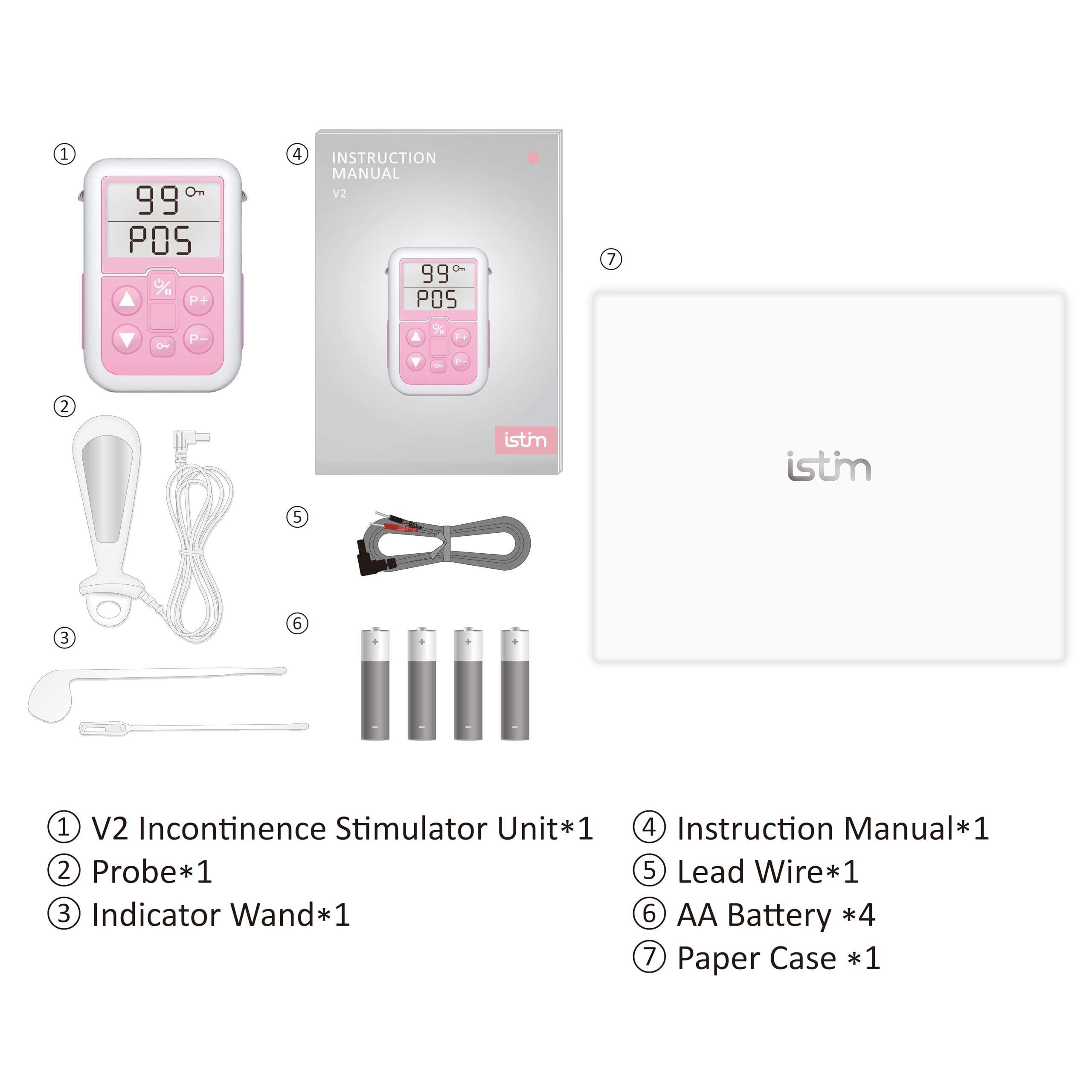 iStim V2 Kegel Exerciser for Women - Pelvic Floor Trainer with EMS Technology for Bladder Control & Incontinence Relief - Includes Probe for Effective Muscle Stimulation - Perfect for Postpartum Recovery & Women's Wellness