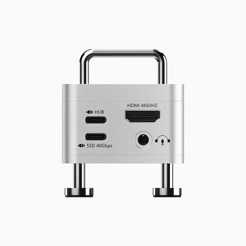 Ulanzi QT03 USB-C Docking Station with SSD Enclosure - 4K HDMI, 100W PD, 5Gbps Data Transfer - Perfect for MacBook Pro, iPad Pro & Windows Laptops - Home Office & Video Editing Setup