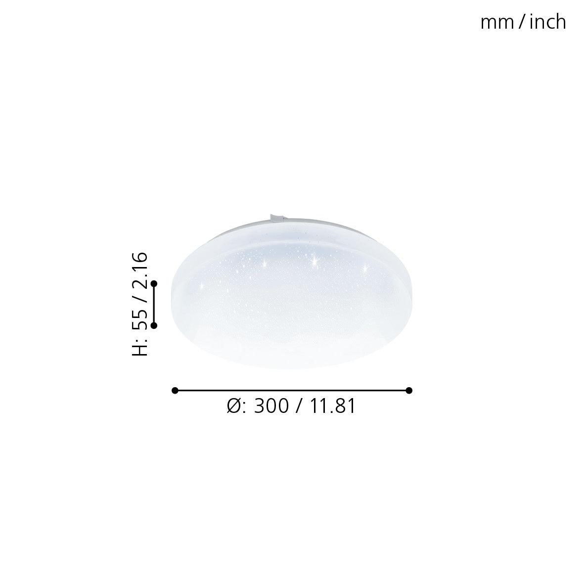Eglo Frania A IP44 Round White LED Flush Mount Bathroom Light Fixture - Waterproof Ceiling Light for Bathroom, Shower, Spa & Indoor Use