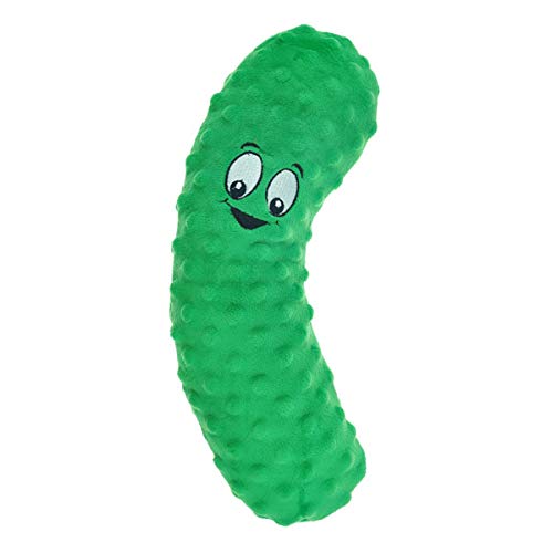 MPP Large Junkeez Big Breed Dog Toys with Squeaker - Funny Junk Food Snacks Pickle Character Chew Toy for Aggressive Chewers - Perfect for Playtime, Training & Teething Relief