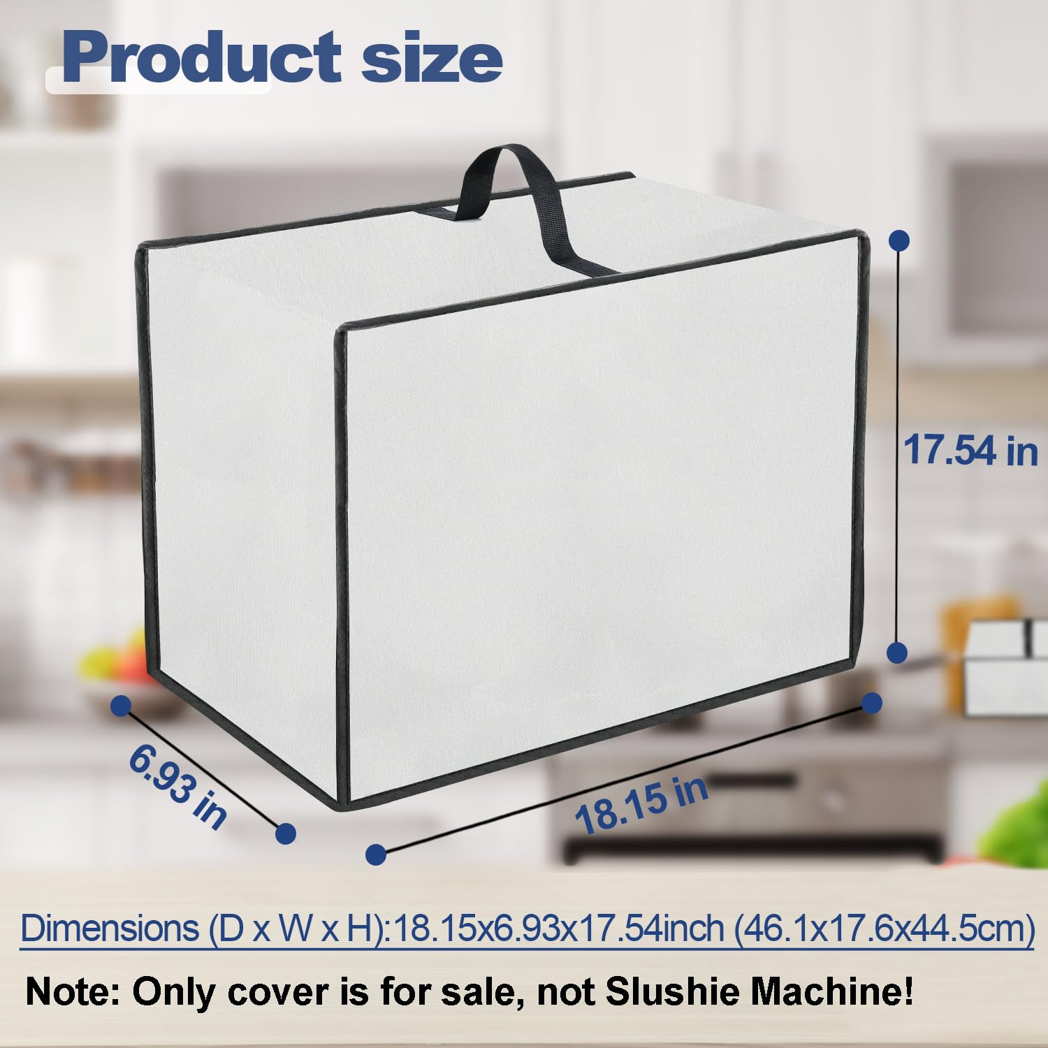 Heavy Duty Waterproof Slushie Machine Cover for Ninja FS301C/FS301 Professional Frozen Drink Maker - Thickened Dust Protective Case (Silver) | Perfect for Home Bars, Parties, and Commercial Use