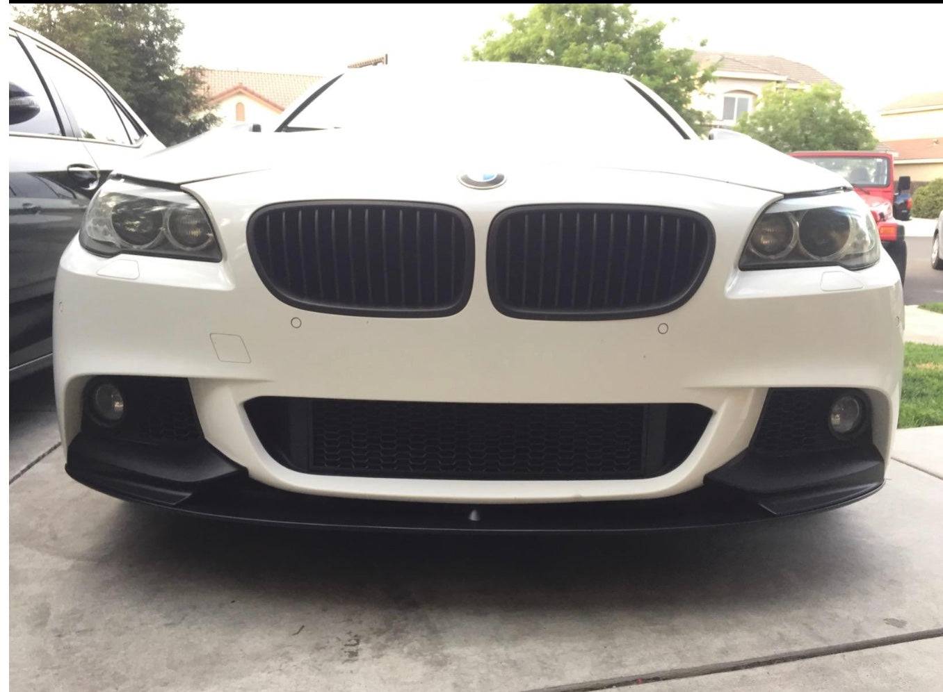 2011-2016 BMW 5 Series F10 M Sport Front Bumper Lip Splitter - Unpainted ABS Plastic Spoiler for Enhanced Aerodynamics & Sporty Look - Perfect for Car Enthusiasts & Performance Upgrades