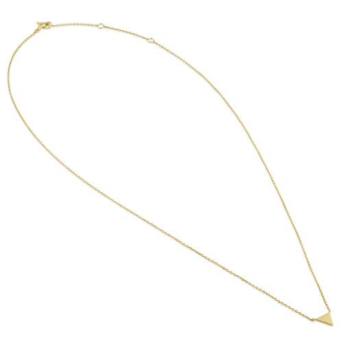 14K Solid Yellow Gold Triangle Pendant Necklace for Women - Elegant Minimalist Jewelry Gift for Birthday, Anniversary & Special Occasions