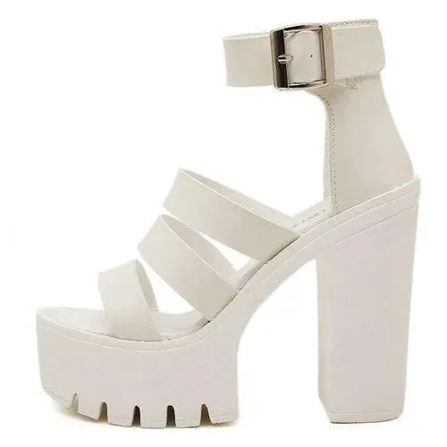 Strappy Platform Heeled Sandals for Women - Comfortable High Block Heel Summer Sandals | Perfect for Weddings, Parties & Beach Vacations
