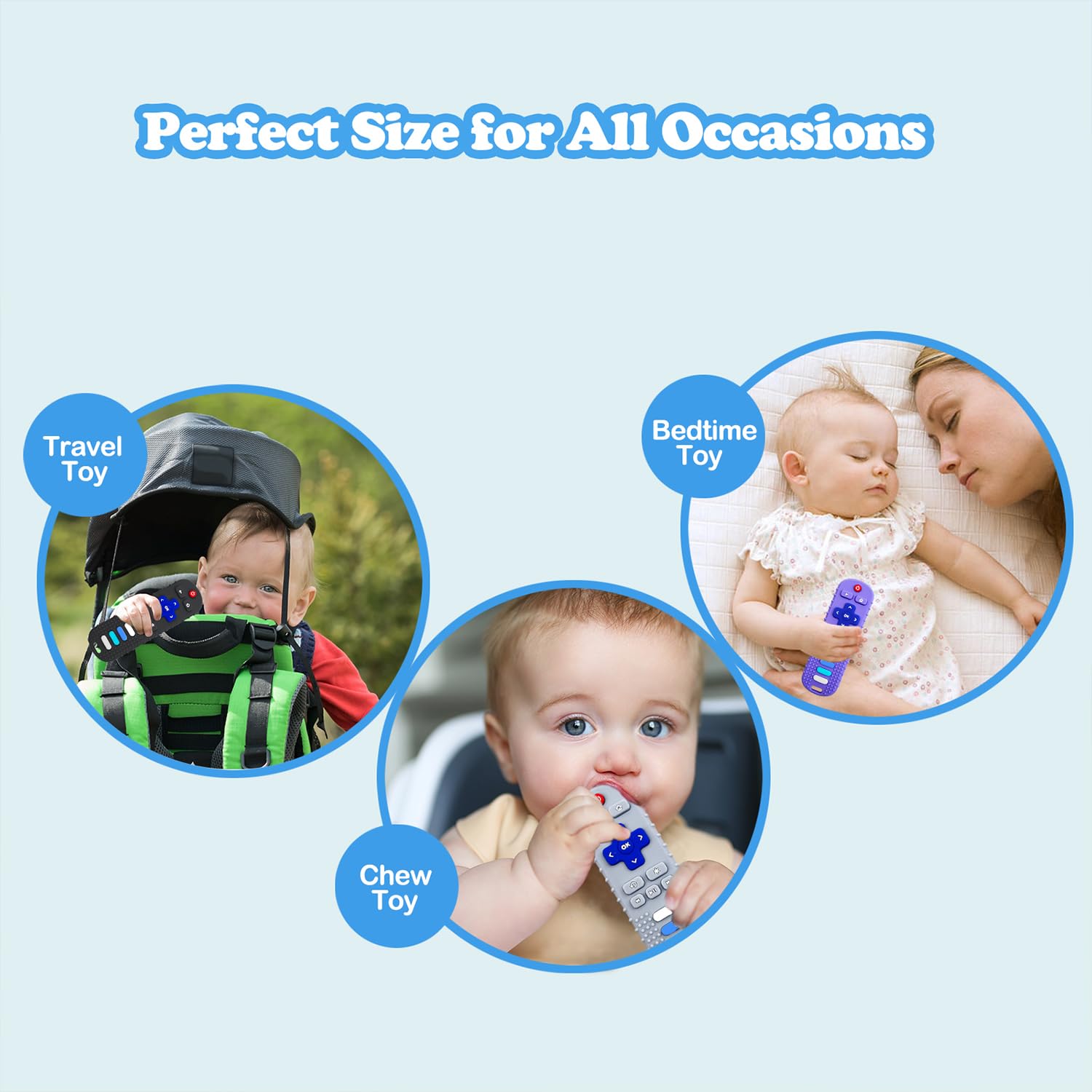 **Organic Baby Teething Toys - BPA Free, Food Grade Silicone Teether for Infants 3-18 Months | TV Remote Shaped Chew Toy for Soothing Sore Gums | Freezer Safe, Perfect for Home, Travel & Daycare (Pink RC)**