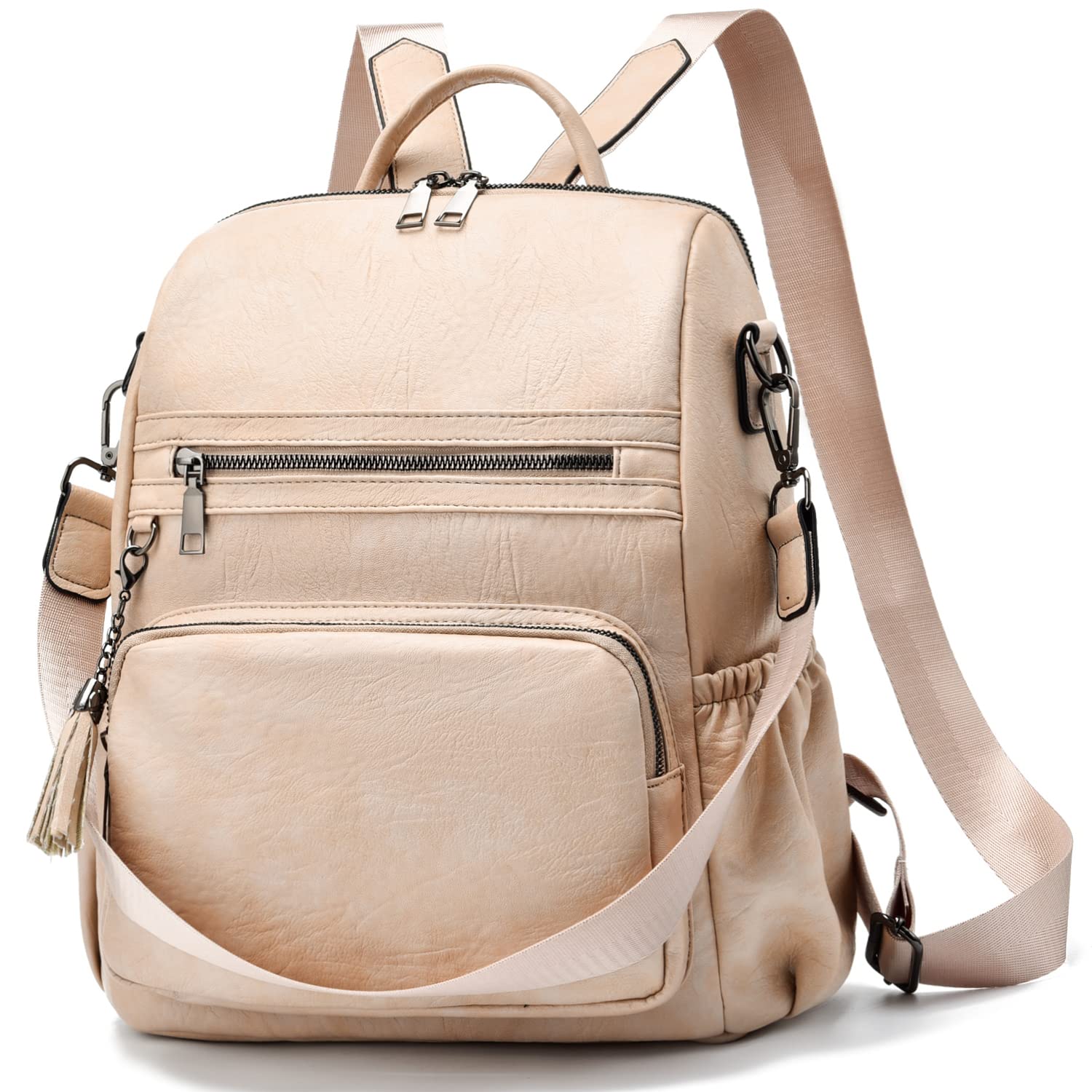 Women's Leather Backpack Purse - Convertible Shoulder Bag for School & Travel