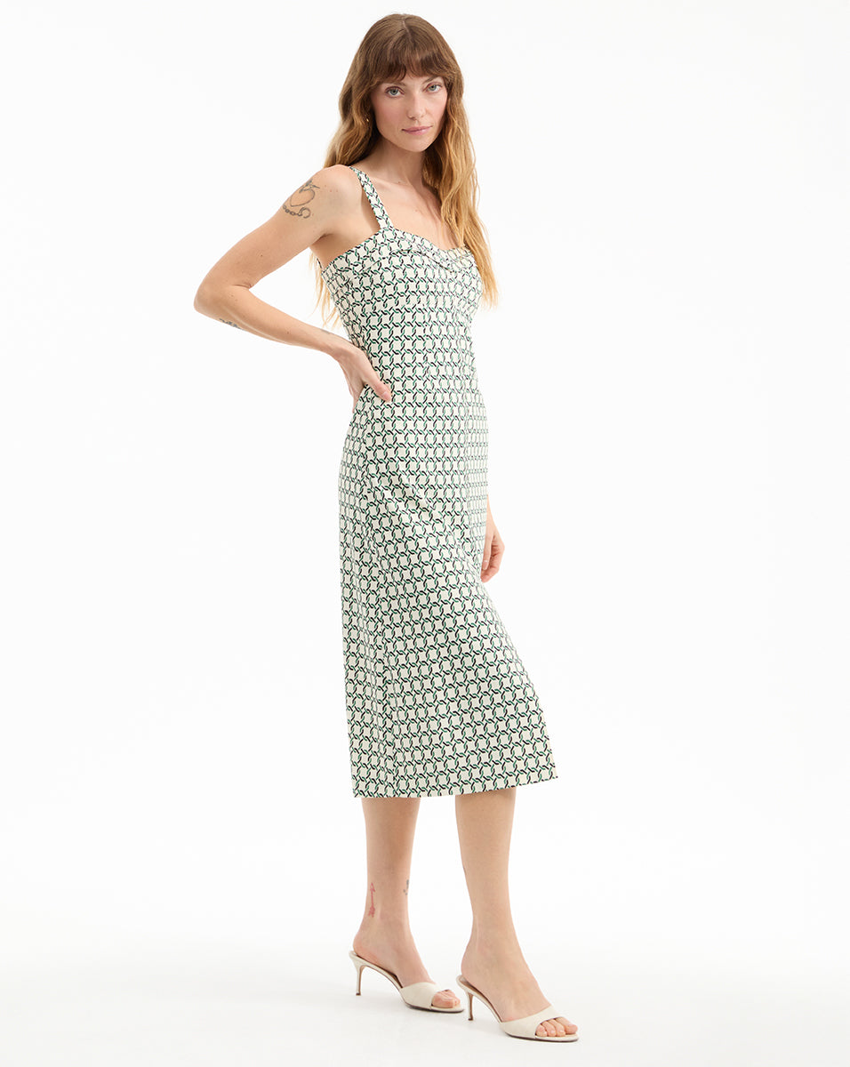 Colleen Stretch Linen Midi Dress - Women's Summer Casual Flowy Dress with Pockets | Perfect for Beach, Vacation, and Everyday Wear