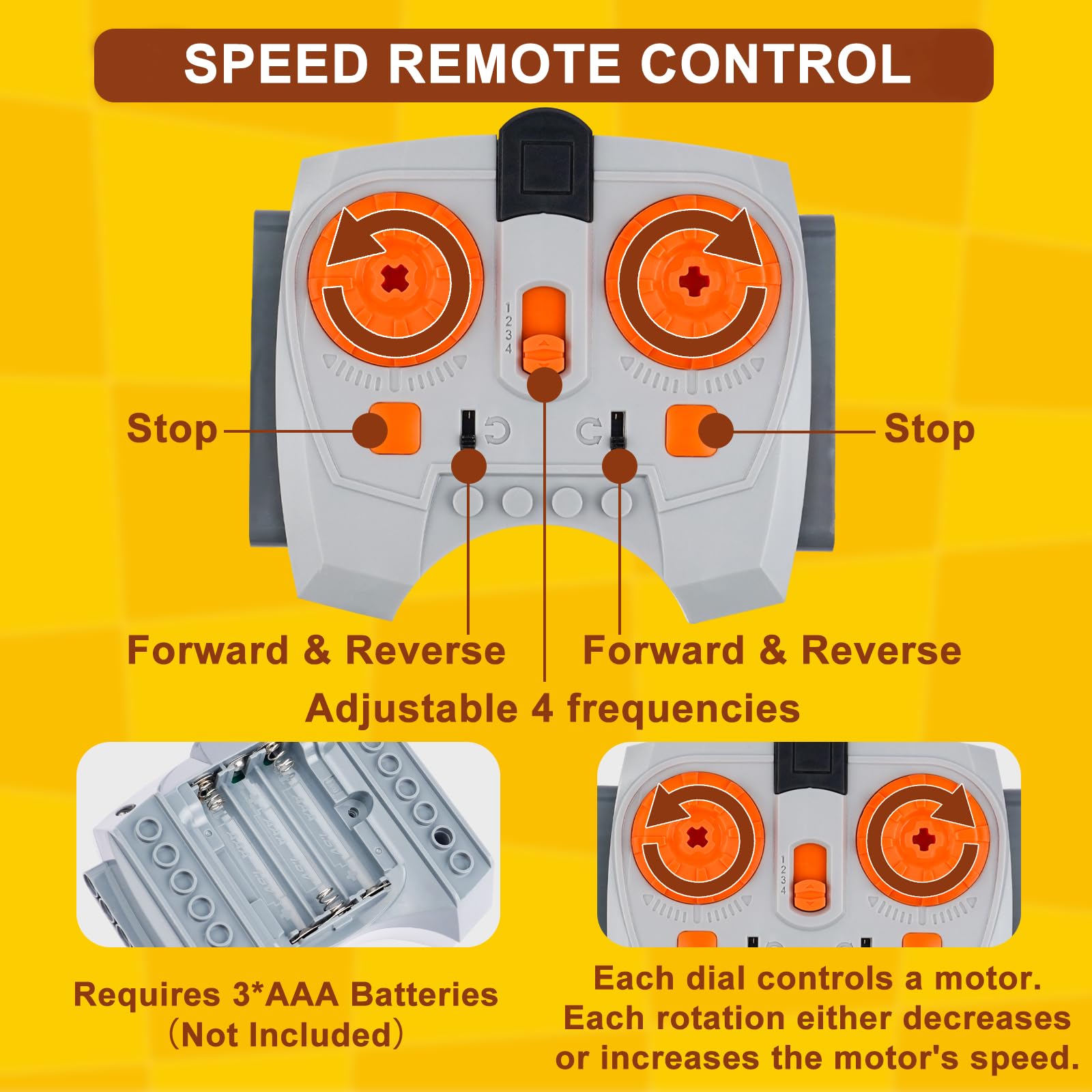 40pcs Lego Technic Power Function Motor Set - M, L, XL, Servo & Train Motors with Remote Control, Battery Box, Receiver, Light Cable & Wires for Robotics, STEM Projects & Model Building