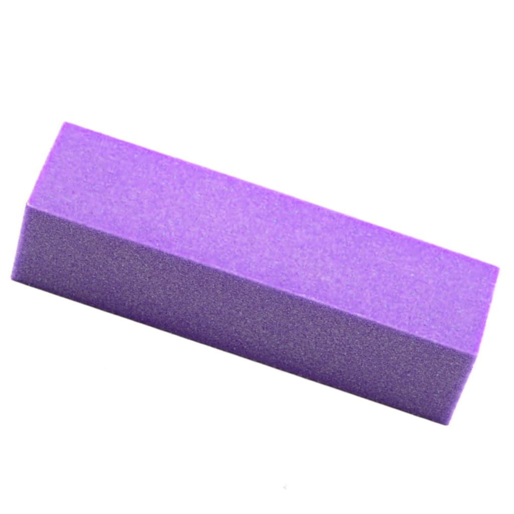 Professional Purple Nail Buffer Block - 4 Way Nail File & Shiner for Natural & Acrylic Nails - Perfect for Home Manicures & Salon Use