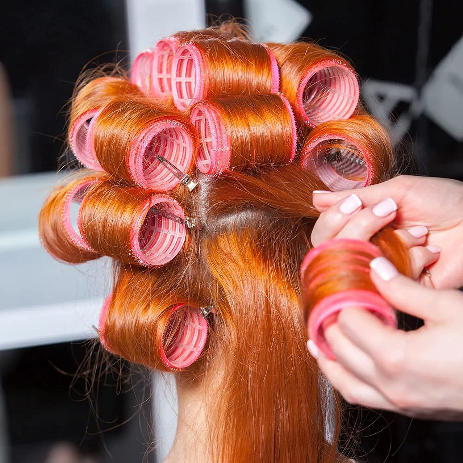 SIYAA 12 Pack Self Grip Hair Rollers Set - Salon Quality Hair Curlers for Women, DIY Hairstyling Tools for Curly & Wavy Hair - Perfect for Home Use, Parties & Special Occasions