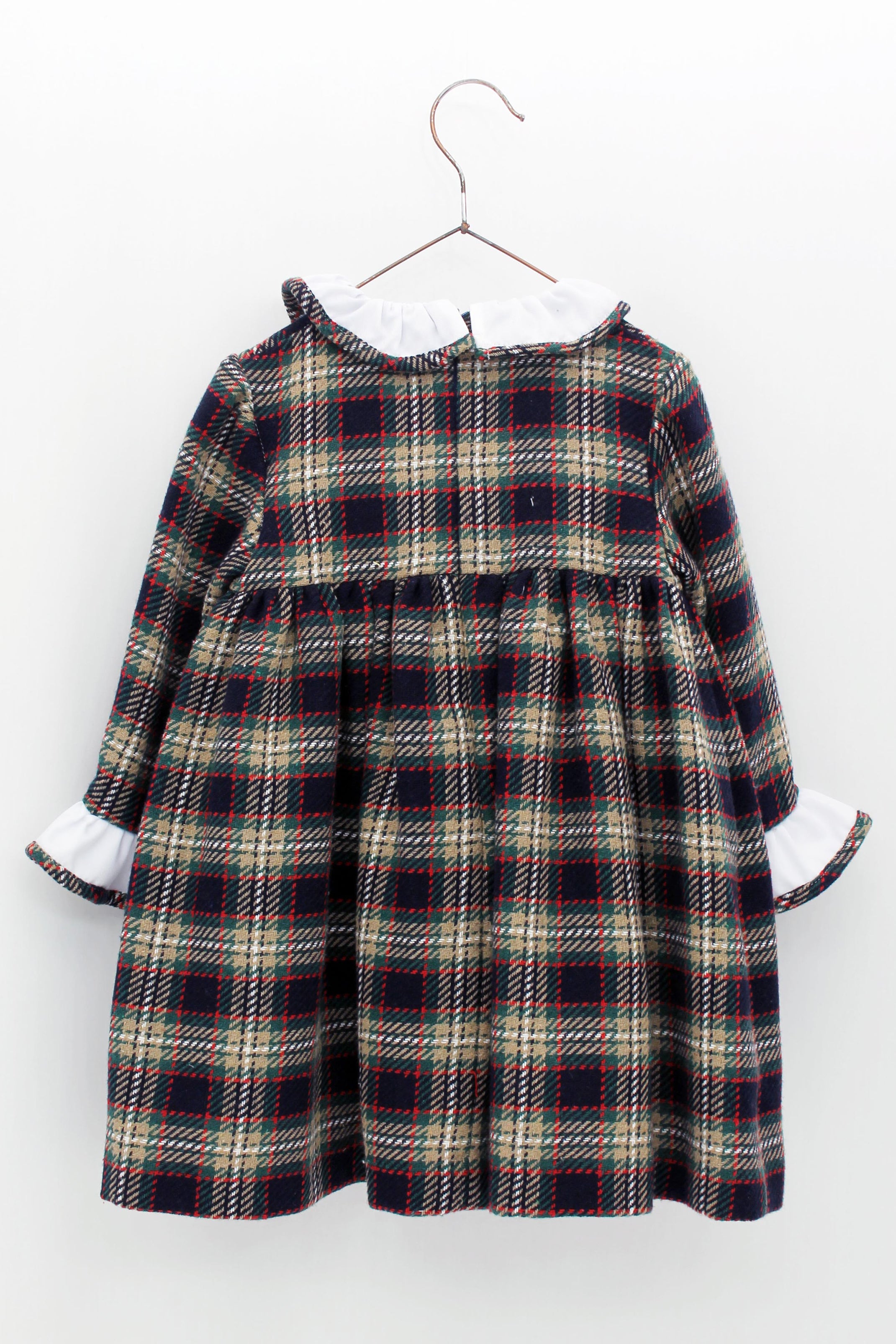 Annie Navy, Beige & Red Tartan Plaid Dress for Women | Vintage Style A-Line Dress | Perfect for Christmas, Holiday Parties & Office Wear